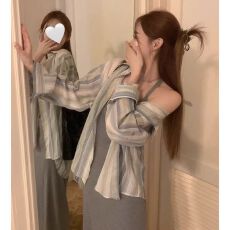 批发2026夏季日系慵懒风甜美<b class='q'>衬衣</b>简约宽松防晒<b class='q'>衬衫</b>外套女性感收腰显瘦