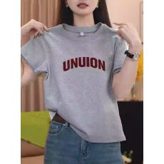 批发2026纯棉40支220克（92%棉8%氨纶）正肩短袖T恤女印花