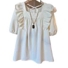 批发大码女装<b class='q'>胖</b><b class='q'>mm</b>夏季新款2026短袖T恤木耳方领宽松韩版洋气显瘦上衣