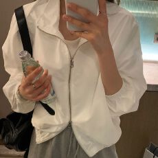 批发2026春夏韩国立领冲锋衣外套女宽松薄款百搭长袖休闲防晒衣上衣潮