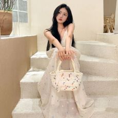 批发原版做法有内里温柔风绝美小裙海边度假<b class='q'>连衣裙</b>气质仙女雪纺吊带裙