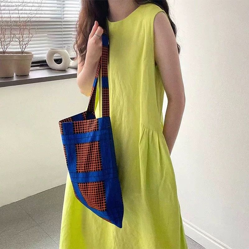 한국 chic 익스트림 제인 지배 여름 느긋한 바람 라운드 넥 루즈핏 무릎 아래 롱 코트 민소매 조끼 원피스
