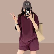 批发2026夏季<b class='q'>新款</b>女士<b class='q'>运动服</b>套装休闲时尚两件套短袖短裤小个子洋气