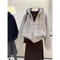 批发华棉复真超】特大码300斤拉链连帽长袖加绒<b class='q'>卫衣</b><b class='q'>外套</b>女上衣