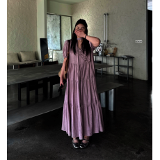 批发孕妇<b class='q'>夏</b>装新款法式温柔风海边木耳边V领连衣裙潮妈宽松显瘦度假裙