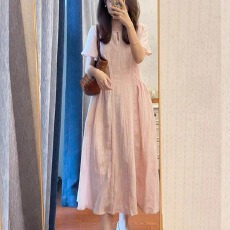 批发孕妇新款桔梗森女系宽松<b class='q'>休闲</b>茶歇裙年夏季独特超好看洋气连衣裙