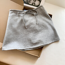 批发<b class='q'>韩版</b>抽绳高腰休闲运动短裙女2026春夏款百搭防走光A字包臀裙卫裙