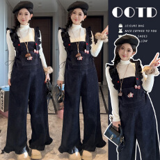 批发2025年原创新款高品质针织打底+孕妇加绒<b class='q'>时尚</b>背带裤孕妇套装