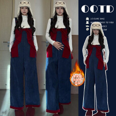 批发创早春高品质2026新款针织打底蝴蝶结<b class='q'>孕妇</b><b class='q'>时尚</b>背带裤<b class='q'>孕妇</b><b class='q'>套装</b>