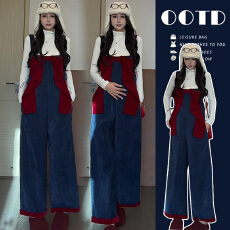 批发创早春高品质2026新款针织打底蝴蝶结<b class='q'>孕妇</b><b class='q'>时尚</b>背带裤<b class='q'>孕妇</b><b class='q'>套装</b>