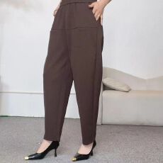 批发休闲裤秋季新款欧货洋气中年<b class='q'>女裤</b>子<b class='q'>大码</b>宽松萝卜老爹哈伦裤