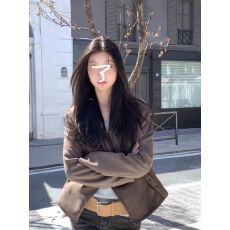 批发原版麂皮面料 有内里 美式麂皮绒短款外套春秋新款<b class='q'>机车</b>服夹克上衣