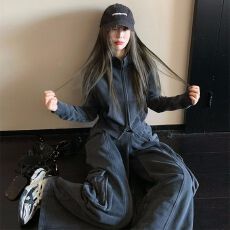 批发运动套装女春<b class='q'>秋</b>季韩版宽松显瘦时尚网红炸街卫衣休闲两件套