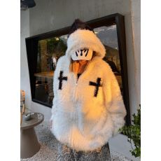 批发原版布料复合双层时尚前言单排扣日常潮长袖格子翻领慵懒秋冬