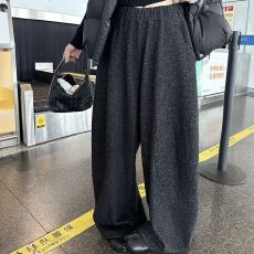 批发【加绒加厚】网红ins秋冬款宽松立体气球裤弯刀裤阔腿