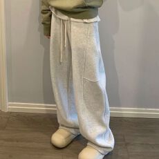 批发美式工装裤运动卫裤2024秋季新款休闲百搭直筒拉条休闲<b class='q'>长裤</b>女