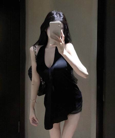 모방 면 핫걸 디자인 센스 행침 목 조끼 여성 여름 빅 브이 넥 불규칙 순수한 욕망 슬립 맨위
