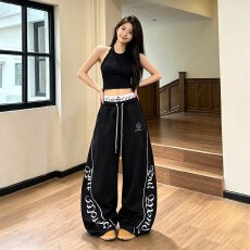 批发2026新款夏季爆款<b class='q'>运动裤</b>女韩版黑色街舞高级感直筒休闲卫裤女款