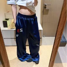 批发2026美式高街字母印花直筒阔腿裤子男女春秋季直筒休闲长裤