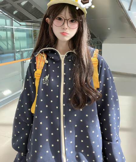 얇은 스타일 자수 옥수수 눈 밴딩 로프 이후 패키지 칼라 순수한 Mianhua 면 복합 후드티 여성