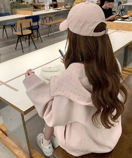 얇은 스타일 백금 지퍼 이후 패키지 칼라 순수한 Mianhua 면 복합 후드티 여성