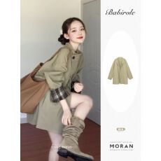 批发高级感<b class='q'>风衣</b>外套女款2026新款秋季巨好看短款小个子英伦风穿搭大衣