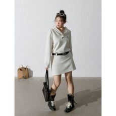 批发原版质量韩系连帽卫衣<b class='q'>连衣裙</b>女秋季款休闲