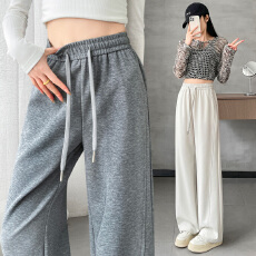 批发实拍窄版阔腿裤女春秋宽松<b class='q'>显瘦</b>直筒休闲裤<b class='q'>运动</b>裤卫裤女裤子