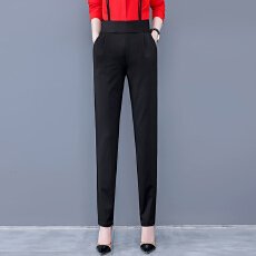 批发实拍<b class='q'>哈伦裤</b>女春秋2026新款裤子高腰女裤西装宽松<b class='q'>小脚</b>休闲长裤