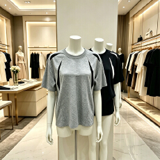 批发韩国东大门铆钉拼接撞色短袖<b class='q'>T</b><b class='q'>恤</b>女夏季宽松冰感曼巴棉高街半袖潮