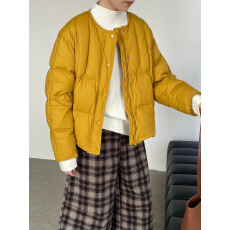 批发真90白鸭绒韩系针织披肩短款羽绒服女25新款百搭羽绒外套3782