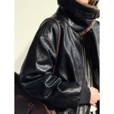 批发90绒真羽绒皮衣羽绒外套2025冬新款气质翻领毛领羽绒服外套皮衣女