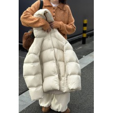 批发软糯泡芙款90白鸭绒连帽短款外套女冬季款保暖面包羽绒服
