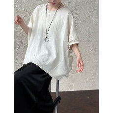 批发蝙蝠袖韩系设计感小衫女夏季新款防晒<b class='q'>宽松</b>天丝亚麻上衣