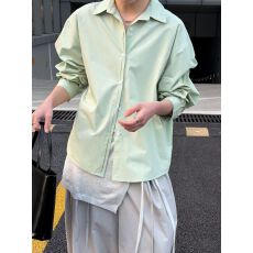 批发韩系基础百搭翻领叠穿衬衫女2026早春新款休闲防晒衬衣