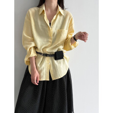批发韩系高级感天丝<b class='q'>亚麻</b>防晒长袖衬衫女26夏季轻薄衬衣<b class='q'>外套</b>
