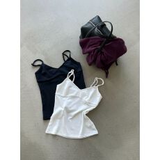 批发韩系高级感V领吊带女26夏季新款修身<b class='q'>塑</b>形可调肩带<b class='q'>背心</b>