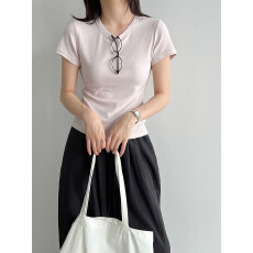 批发韩系正肩修身<b class='q'>T</b><b class='q'>恤</b>女26夏季新款显瘦透气百搭<b class='q'>短袖</b>上衣