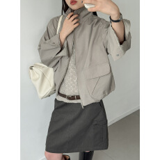 批发秋季新品上新韩系复古工装短款棒球服<b class='q'>夹克</b>上衣外套女-
