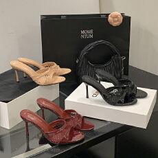 批发2025欧美风露趾细跟女鞋时尚漆皮拼接网纱凉鞋<b class='q'>简约</b>气质百搭高跟鞋