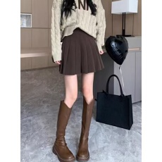 批发大码黑色毛呢百褶裙女春秋新款小个子<b class='q'>高腰</b>显瘦A字<b class='q'>半身裙</b>胖mm短裙