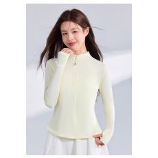批发修身显瘦瑜伽防晒衣女夏立领防紫外线轻薄运动外套<b class='q'>上衣</b>冰丝防晒服