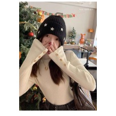 批发半高领<b class='q'>打底衫</b>女秋冬新款洋气白色内搭春秋毛衣设计感小众针织上衣