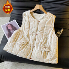 批发实拍 复古文艺灯芯绒加棉马甲女<b class='q'>秋</b>冬新款宽松百搭叠穿无袖上衣