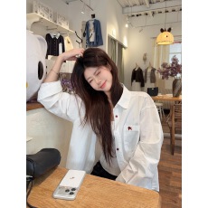 批发实拍刺绣小狗慵懒风衬衫春秋<b class='q'>休闲</b>百搭长袖<b class='q'>休闲</b>气质小个子衬衣外套