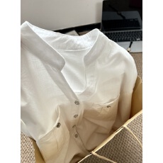 批发实拍2026新款时尚气质上衣白色<b class='q'>长袖</b><b class='q'>衬衫</b>女春季百搭休闲简约通勤