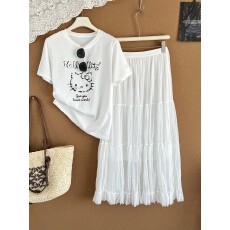 批发实拍白色<b class='q'>网纱</b>半身裙女中长款2026夏新款A字伞裙大摆裙垂感长裙