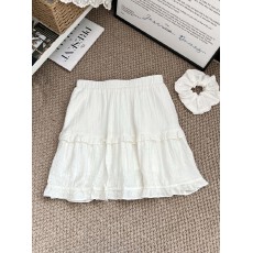 批发实拍白色a字裙蛋糕蓬蓬裙显瘦<b class='q'>短裙</b>纯欲风裙子半身裙2026<b class='q'>夏季</b>高腰