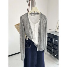 批发针织开衫+背心2026夏季新款防晒女<b class='q'>薄款</b>外搭气质修身两件套