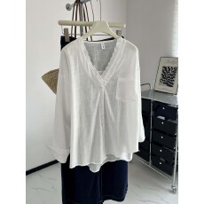 批发实拍白色花边轻薄防晒开衫长袖<b class='q'>衬衫</b>女夏季小众减龄显瘦高级感上衣